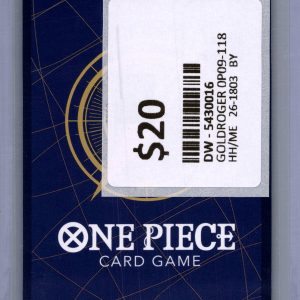 Gold.D.Rodger OP09-118 SEC, OP Singles One Piece trading card - alternate view