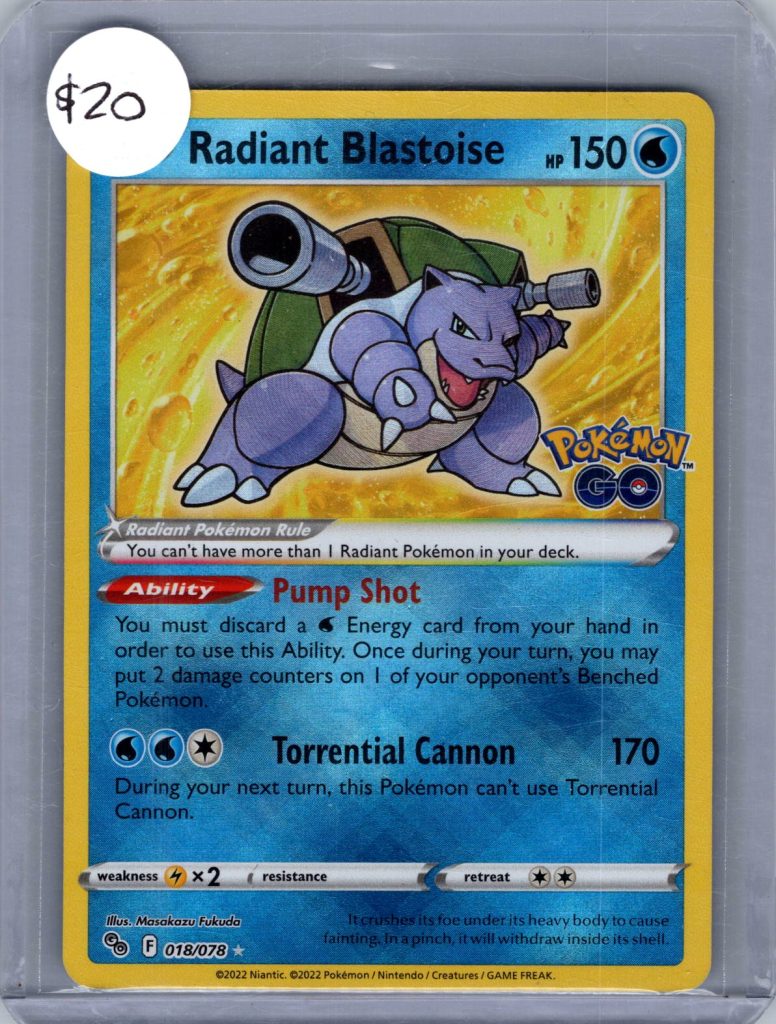 Radiant Blastoise 018/078 - Pokemon Go - Northern Beaches Pokémon
