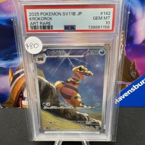 Krokorok 142/086 Ar PSA 10, Graded Cards Pokemon card