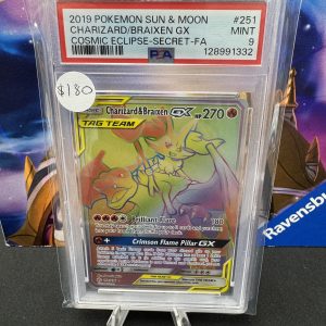 Charizard/Braixen GX 251/236 PSA 9, Graded Cards Pokemon card