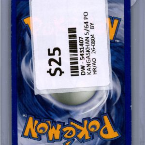 Kangaskhan 5/64, Vintage Singles Pokemon card - alternate view