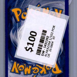 Alakazam 1/102 -Vintage Singles Pokemon card - alternate view