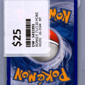 Bonsly 71/130, Diamond and Pearl Pokemon card - alternate view
