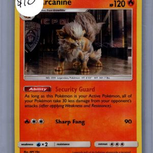 Arcanine 6/18, Detective Pikachu Pokemon card
