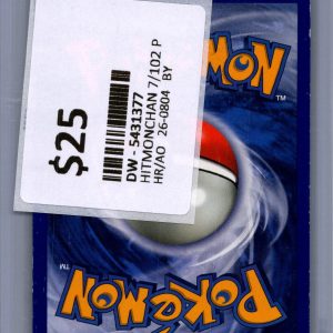 Hitmonchan 7/102, Vintage Singles Pokemon card - alternate view