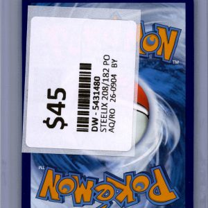 Steelix 208/132, Mega Evolutions Pokemon card - alternate view