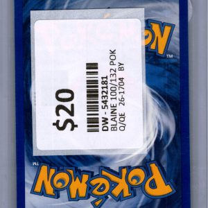 Blaine 100/132, Vintage Singles Pokemon card - alternate view