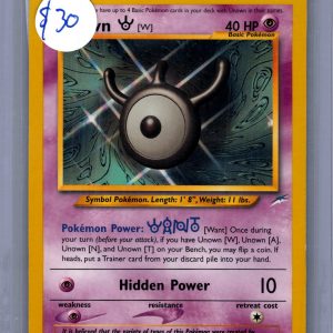 Unown 29/105, Vintage Singles Pokemon card