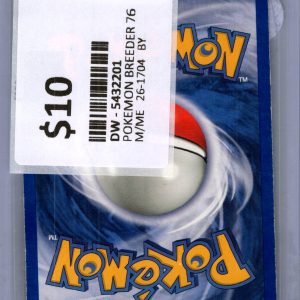 Pokemon Breeder 76/102, Vintage Singles Pokemon card - alternate view