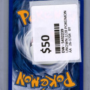 Unown Z/28, Vintage Singles Pokemon card - alternate view