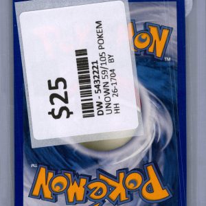 Unown 59/105, Vintage Singles Pokemon card - alternate view