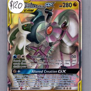 Arceus and Dialga and Palkia GX 156/236, Cosmic Eclipse Pokemon card