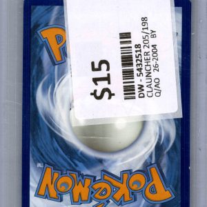 Clauncher 205/198, Scarlett and Violet Base Pokemon card - alternate view