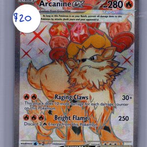 Arcanine ex 224/198, Scarlett and Violet Base Pokemon card