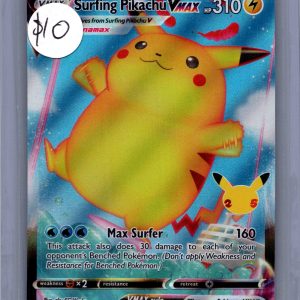 Surfing Pikachu Vmax 009/025, Celebrations Pokemon card