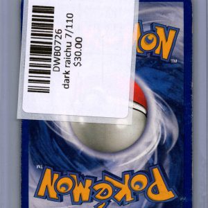 Dark Raichu 7/110, Vintage Singles Pokemon card - alternate view