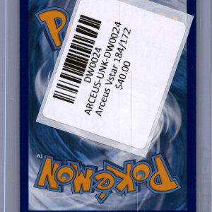 Arceus VSTAR 184/172, Brilliant Stars Pokemon card - alternate view