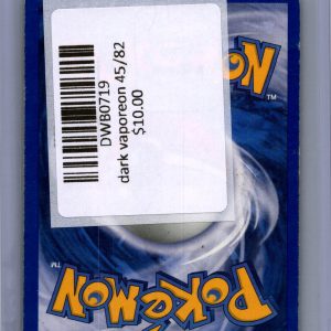Dark Vaporeon 45/82, Vintage Singles Pokemon card - alternate view
