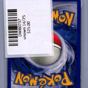 Unown [A] 14/75, Vintage Singles Pokemon card - alternate view