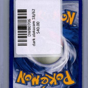 Dark Alakazam 18/82, Vintage Singles Pokemon card - alternate view