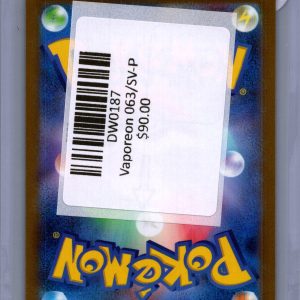 Vaporeon 063/SV-P Yu Nagaba, PROMO Pokemon card - alternate view