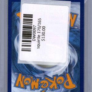 Squirtle 170/165, 151 Pokemon card - alternate view