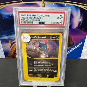 Rockets sneasel Best of Winner Promo 5 PSA 9, Graded Cards Pokemon card