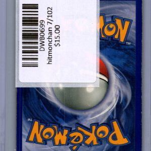 Hitmonchan 7/102, Vintage Singles Pokemon card - alternate view