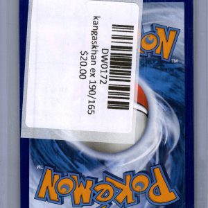 Kangaskhan ex 190/165, 151 Pokemon card - alternate view