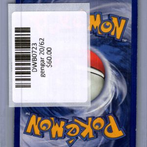 Gengar 20/62, Vintage Singles Pokemon card - alternate view