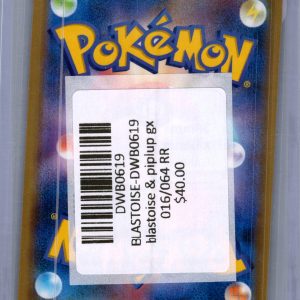 Blastoise and Piplup GX 016/064 RR, Japanese Singles Pokemon card - alternate view