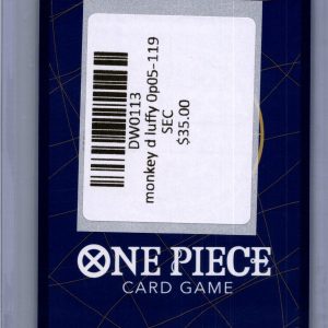Monkey.D.Luffy OP05-119 SEC Alt Art, Japanese One Piece One Piece trading card - alternate view