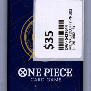 Monkey.D.Luffy PRB02-005 SR Alt Art, PRB02 One Piece trading card - alternate view
