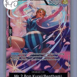 Mr.2.Bon.Kurei(Bentham) OP14-091 SR Alt Art -OP14 One Piece trading card