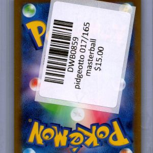 Pidgeotto 017/165 C Masterball, Japanese Singles Pokemon card - alternate view
