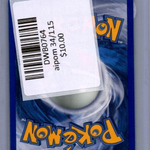 Aipom 34/115, Unseen Forces Pokemon card - alternate view
