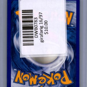 Girafarig 16/97, Vintage Singles Pokemon card - alternate view