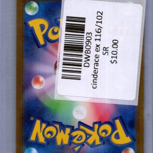 Cinderace EX 116/102 SR, Japanese Singles Pokemon card - alternate view