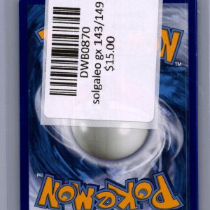 Solgaleo GX 143/149, Sun and Moon Pokemon card - alternate view