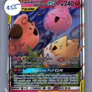 Togepi and Cleffa and Igglybuff GX 143/236, Cosmic Eclipse Pokemon card