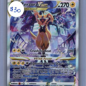 Zeraora VSTAR GG43/GG70, Crown Zenith Pokemon card