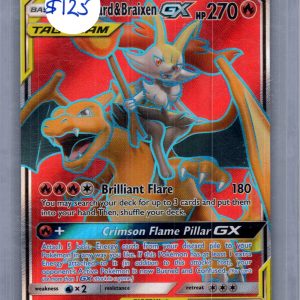 Charizard and Braixen GX 212/236, Cosmic Eclipse Pokemon card