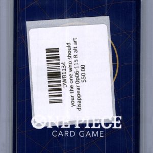 your the one who should disappear 0p06-115 R alt art, One Piece Singles One Piece trading card - alternate view