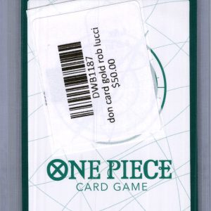 Don Card Gold Rob Lucci One Piece trading card - alternate view