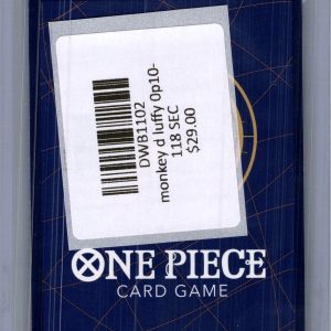 Monkey D Luffy OP10-118 SEC, One Piece Singles One Piece trading card - alternate view