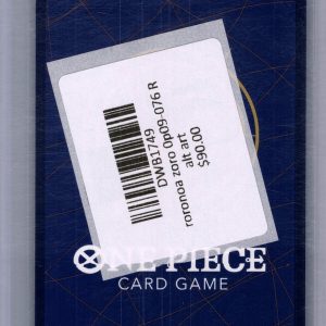 Roronoa Zoro 0P09-076 R alt art, One Piece Singles One Piece trading card - alternate view