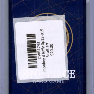 Monkey D Luffy 0P12-015 Sr alt art, One Piece Singles One Piece trading card - alternate view