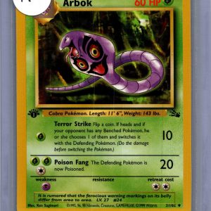 arbok 31/62 first ed Pokemon card