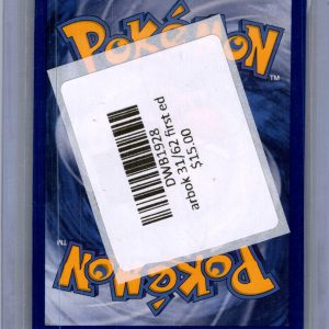 arbok 31/62 first ed Pokemon card - alternate view