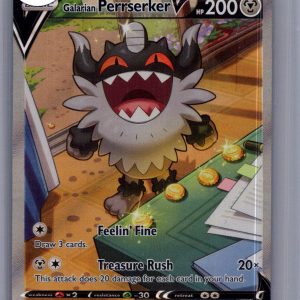 Galarian Perrserker V 184/196, Lost Origin Pokemon card